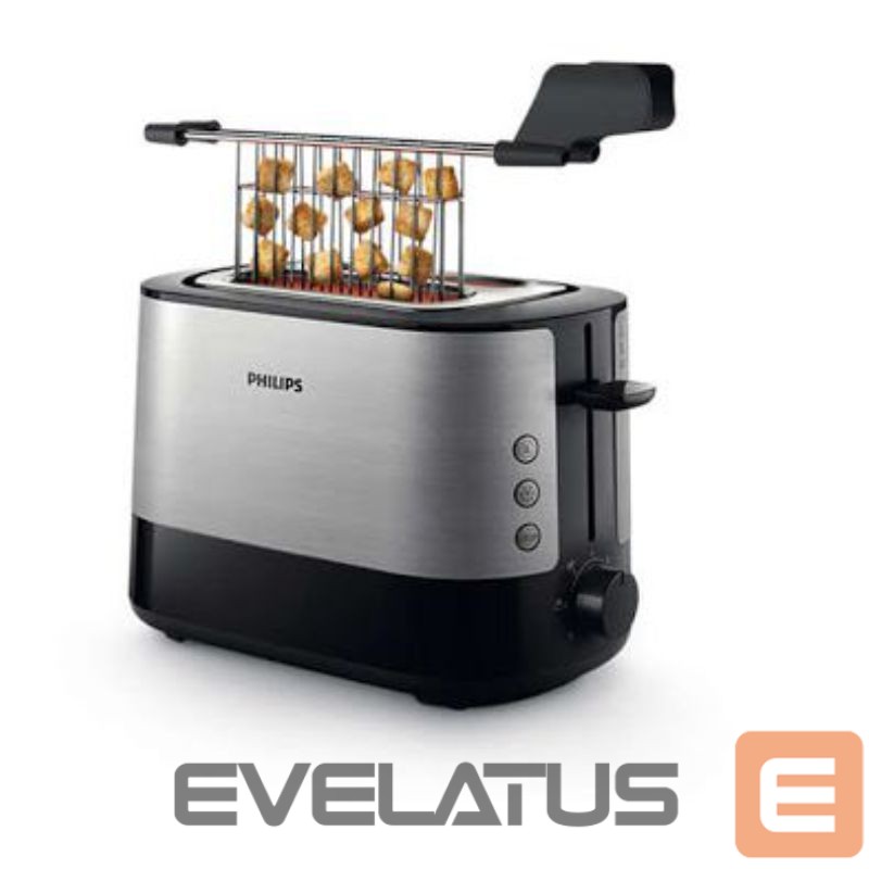 Muud väikesed kodumasinad Philips Philips Viva Collection Toaster HD2635/90, plastic, long slot, bun warmer, white