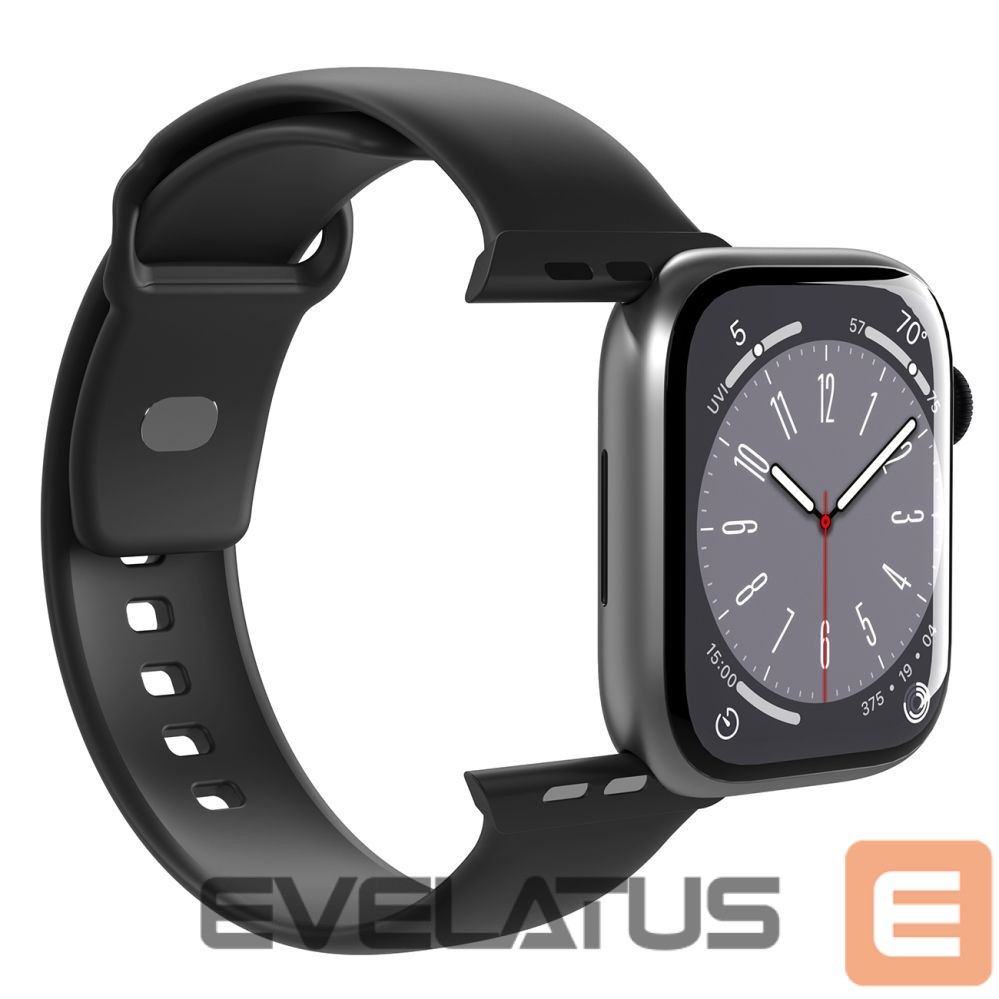 Strap Puro Puro Icon Silicone Strap for Apple Watch 42 / 44 / 45 / 49 mm - Black (2 pcs.)