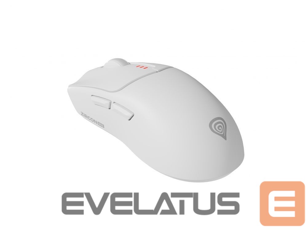 Computer mouse Genesis Zircon 500 | Wireless/Wired | Gaming Mouse | 2.4 GHz, Bluetooth, USB | White