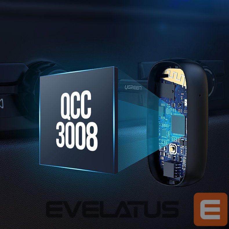 Kõrvaklapid Ugreen Ugreen Bluetooth 5.0 audio receiver AUX aptX, aptX LL mini headphone jack black (70304)