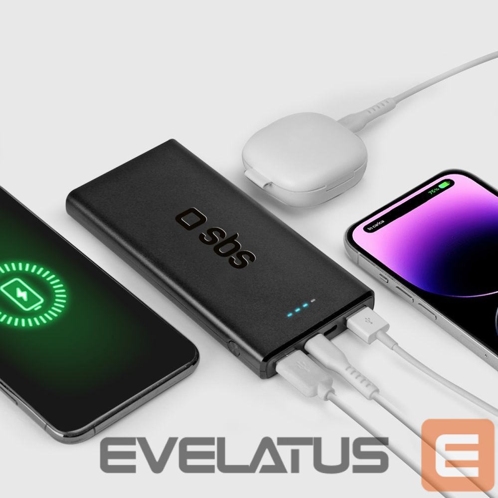 Väline aku SBS Powerbank SBS TTBB10000FASTPD20K 10000 mAh 20W with Power Delivery - black