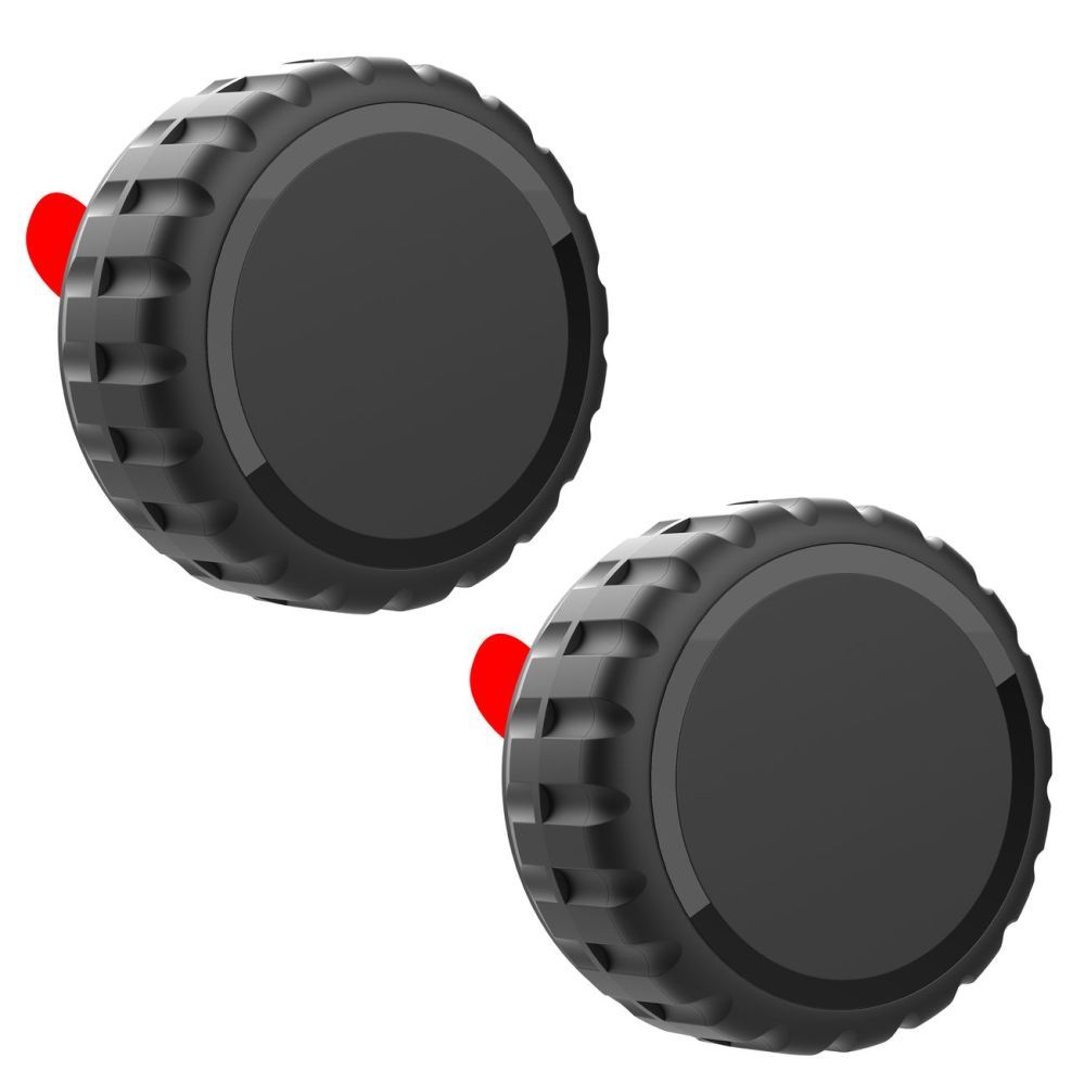 Tagakaaned Hurtel Apple AirTag Case, Screw-on, Waterproof, Self-Adhesive - Black - 4 pieces