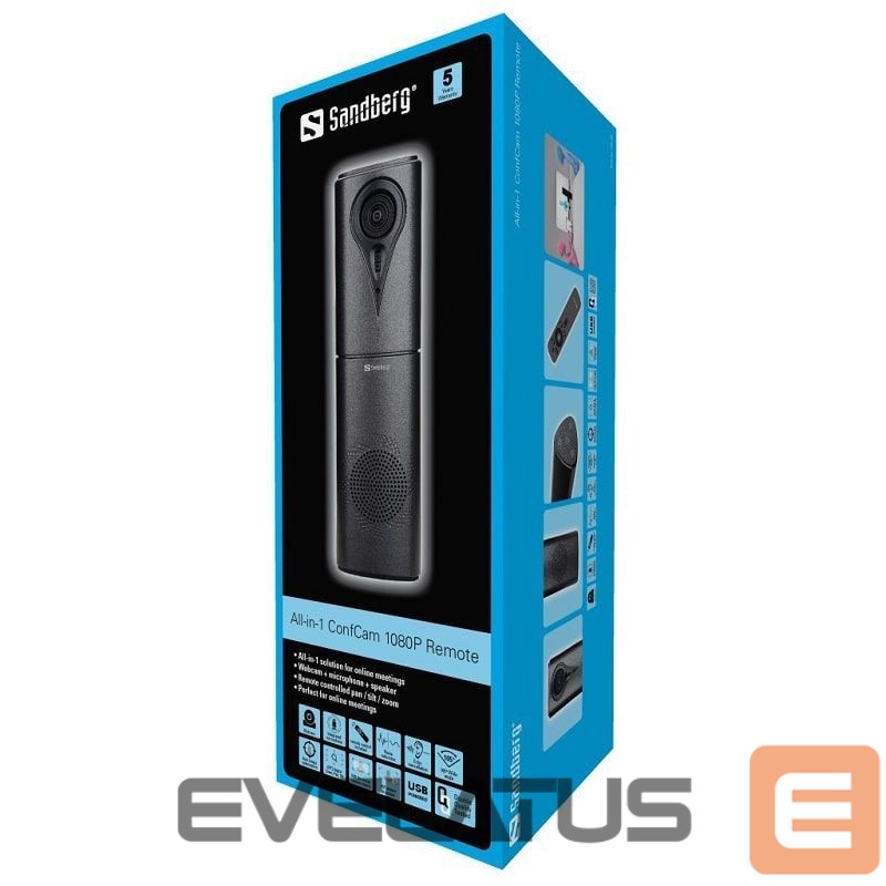 Webcam Sandberg 134-23 All-in-1 ConfCam 1080P Remote