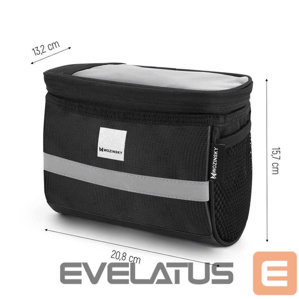 Bicycle accessory Wozinsky Wozinsky Bike Handlebar Bag with Phone Case 2L Black (WBB12BK)