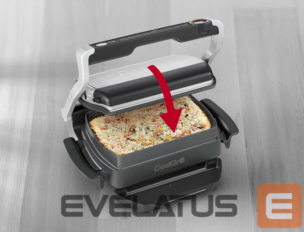 Röster TEFAL XA725870 OptiGrill Elite Snack and baking accessory, Black