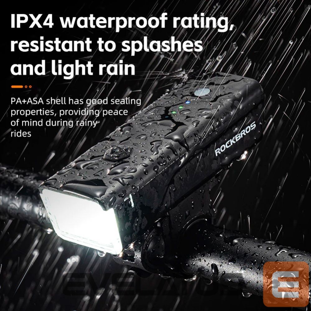 Bicycle accessory Rockbros Rockbros 24510003001 Front Bike Light 260 lm + USB-C - USB-A Cable - Black