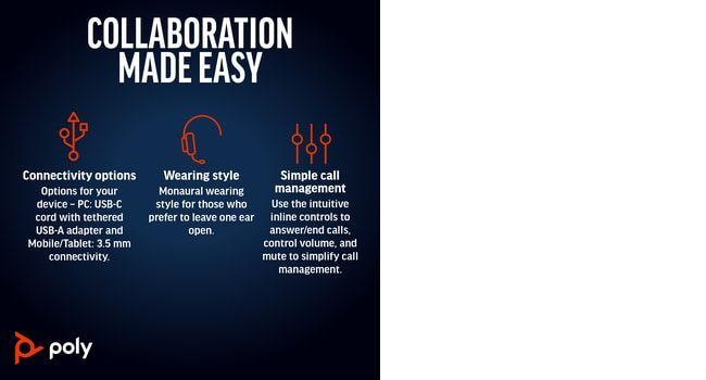 Computer accessories HP HP Poly BW 5220 USB-C HS +3.5mmP USB-C/A