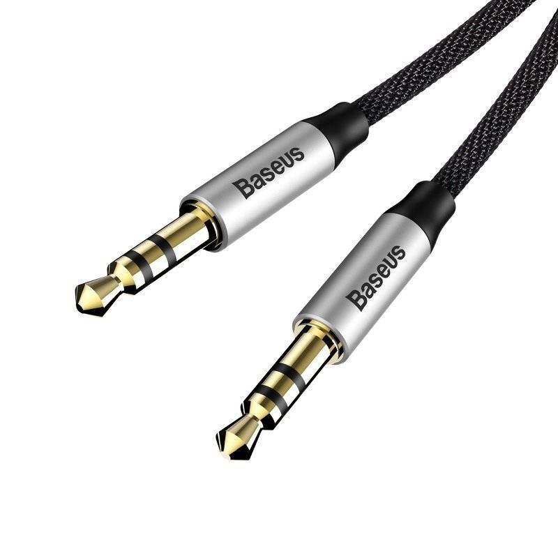 Converter Baseus Baseus Yiven Audio Cable mini jack 3,5mm AUX, 1m (Black+Silver)