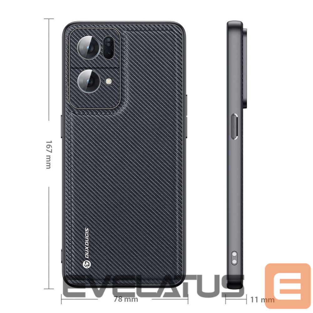 Tagakaaned Dux Ducis Dux Ducis Fino case cover covered with nylon material Oppo Reno7 Pro 5G black