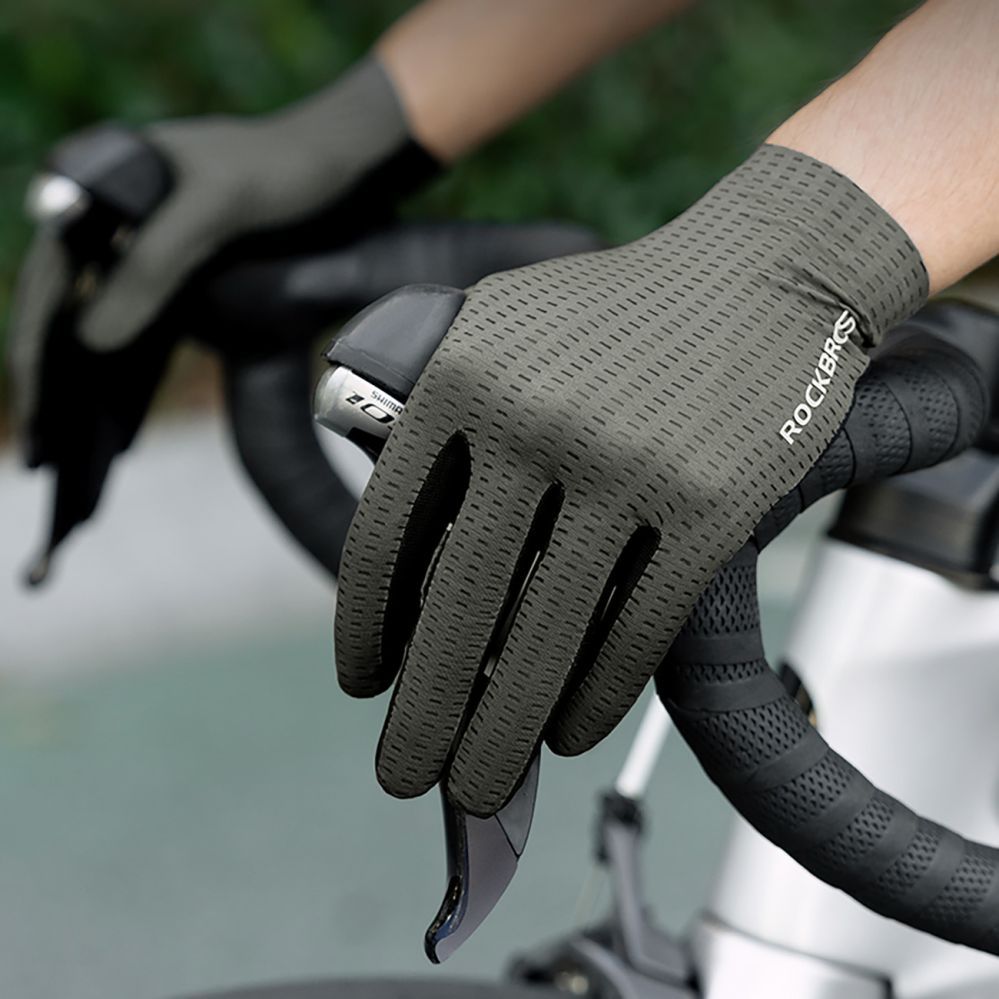 Bicycle accessory Rockbros Rockbros Breathable Full Finger Cycling Gloves, Size: M - Green