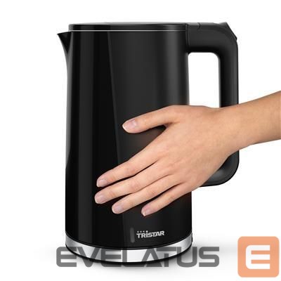 Veekeetja Tristar Double Walled Kettle | WK-3407 | Electric | 2200 W | 1.7 L | Plastic | 360° rotational base | Black