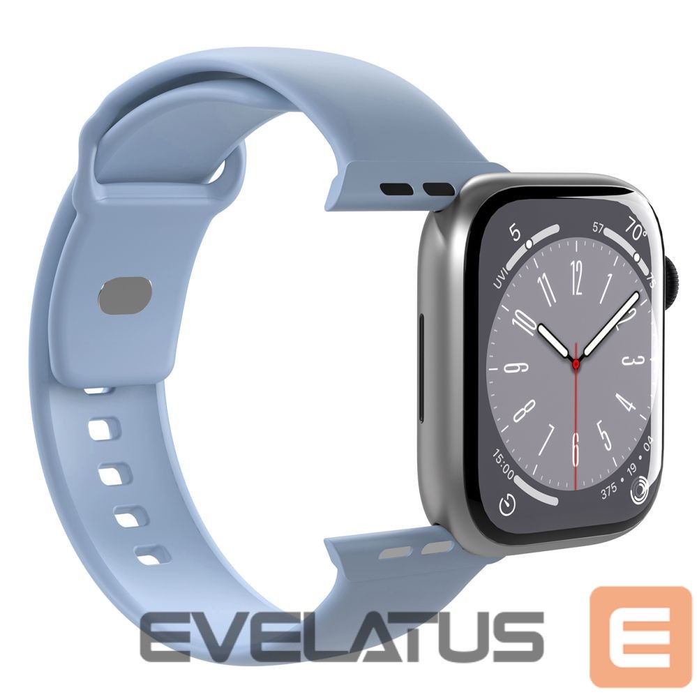 Rihm Puro Puro Icon Silicone Strap for Apple Watch 42 / 44 / 45 / 49 mm - Light Blue (2 pcs.)