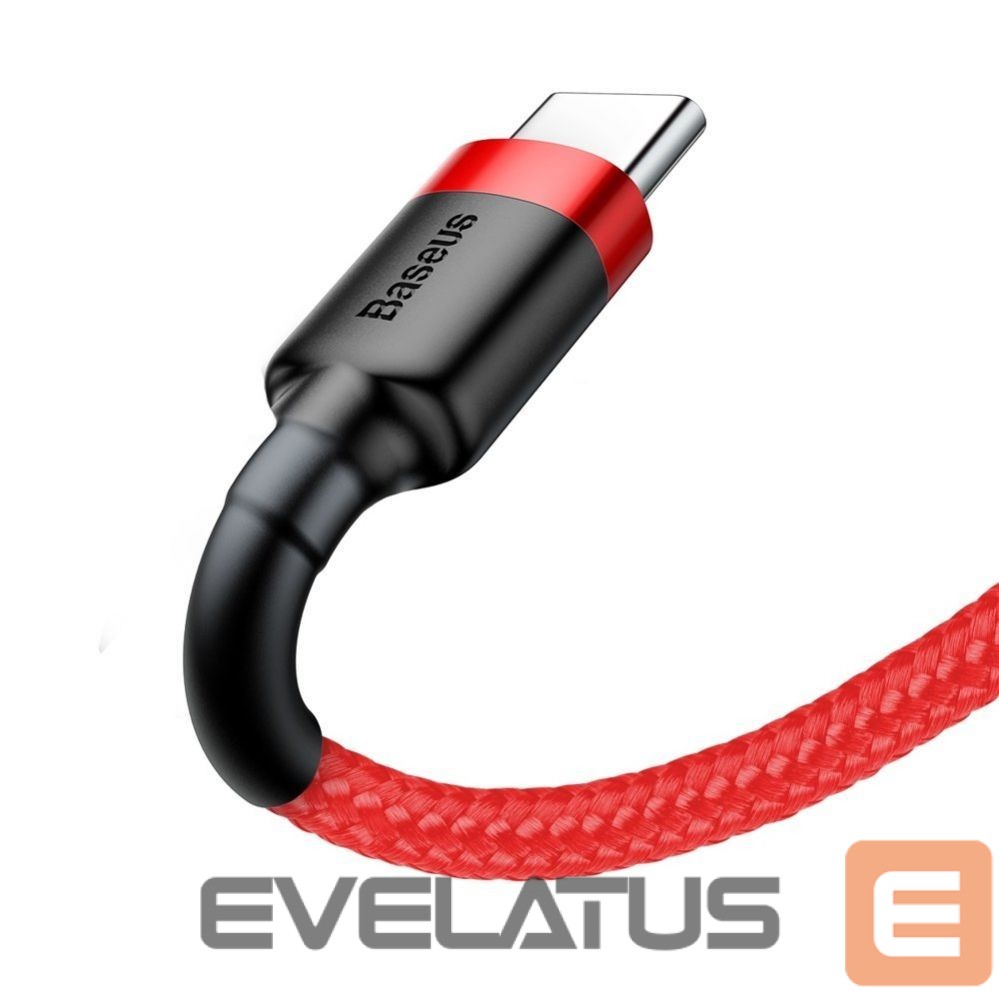 Kabelis Baseus Baseus Cafule Cable durable nylon cable USB / USB-C QC3.0 2A 3M red (CATKLF-U09)