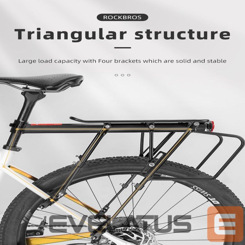 Jalgratta tarvik Rockbros Rockbros 33210004001 bicycle rack with shelf - black