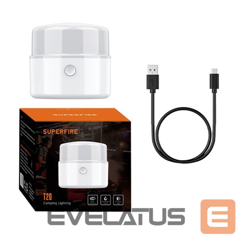 Õuevalgustid Supcase Camping lamp Superfire T20, 180lm, USB