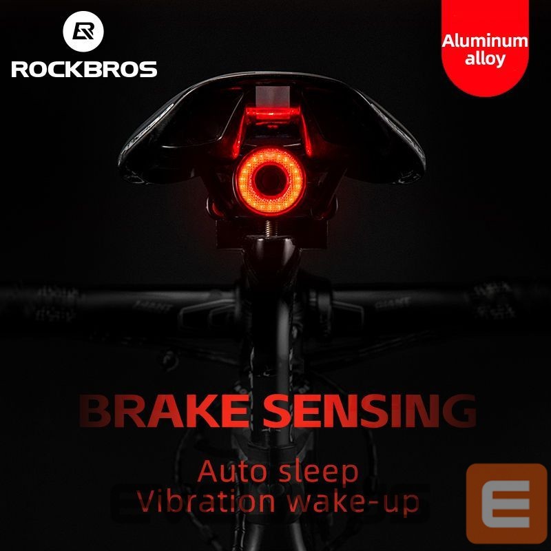 Jalgratta tarvik Rockbros Rockbros Q5 Rear Bike Light with Intelligent Stop System - Black