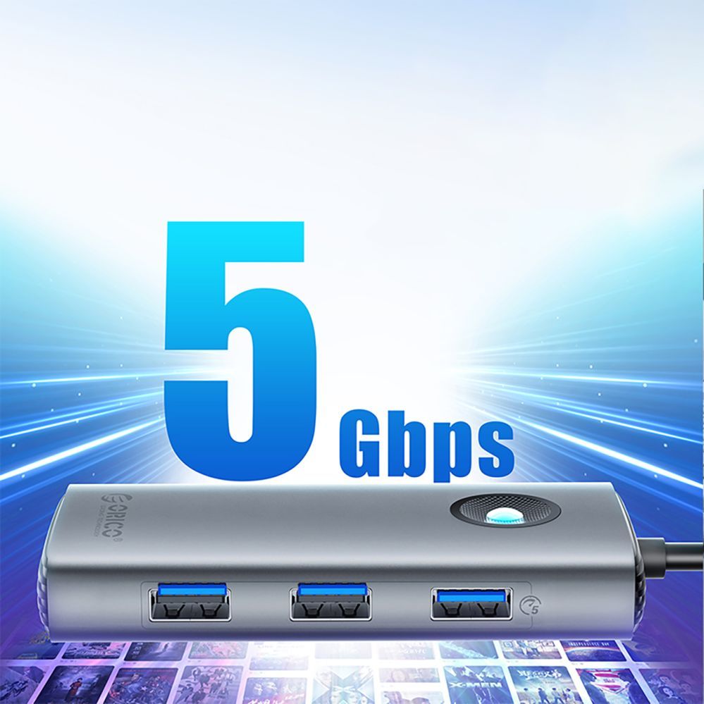 Üleminek Orico USB-A (female) || USB-C (męski) || USB-C (female) || HDMI-A (female)