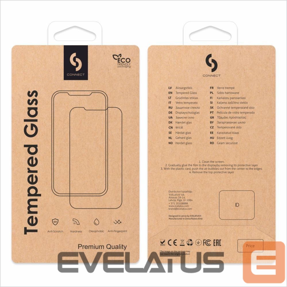 Aizsargstikls Connect Apple iPhone 16 Pro Max Corning Gorilla Glass Anti-Static 3D Full Cover 5X Stronger Black