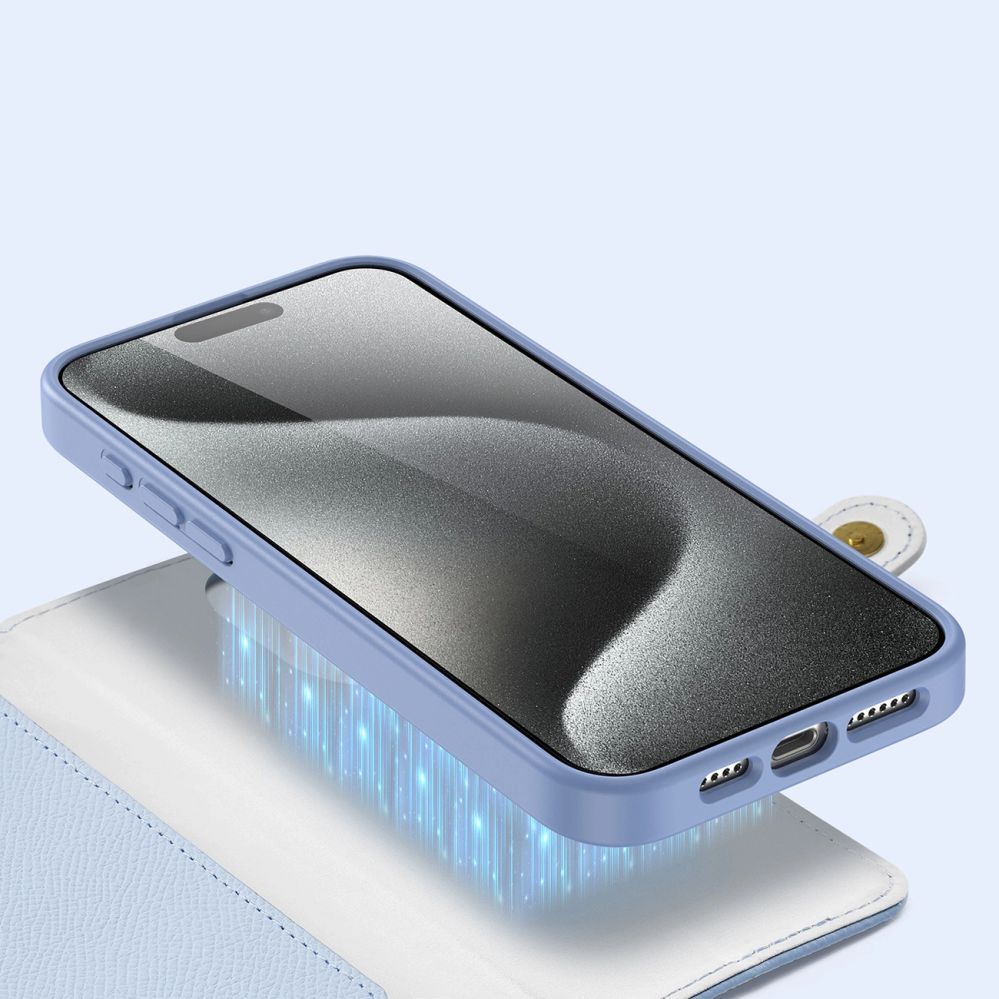 Back panel cover Dux Ducis Dux Ducis Lawa Leather Case for iPhone 15 Pro Max - Blue