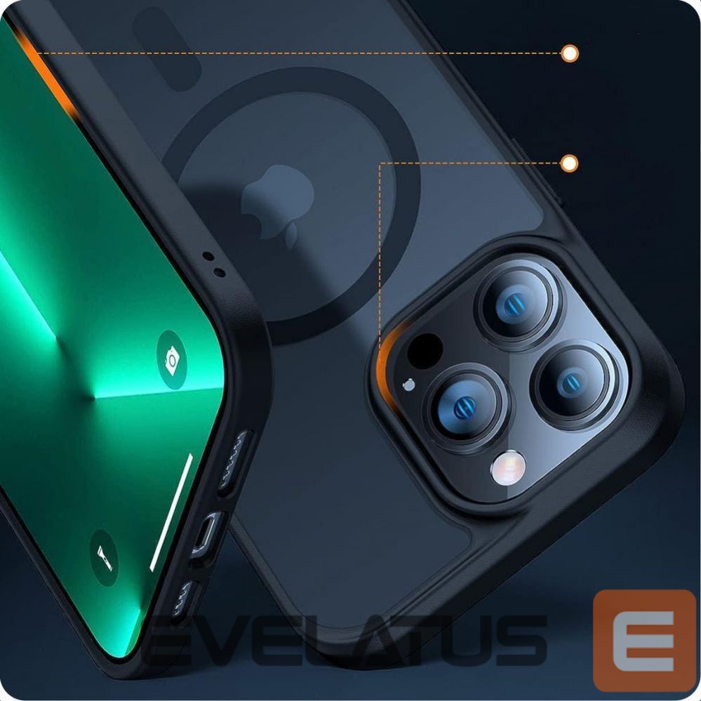 Back panel cover Tech-Protect Tech-Protect MagMat MagSafe Case for iPhone 12 mini / 13 mini - Clear Black