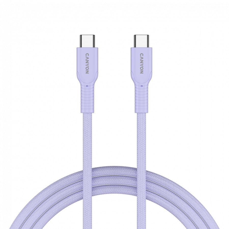 Cable Canyon CANYON cable OnWire 60CL C-C 60W COLOR Braided 1m Purple