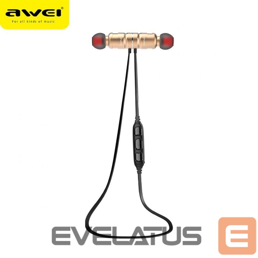 Bezvadu austiņas Awei Magnetic Switch Wireless Sports Earphone AK4 Black