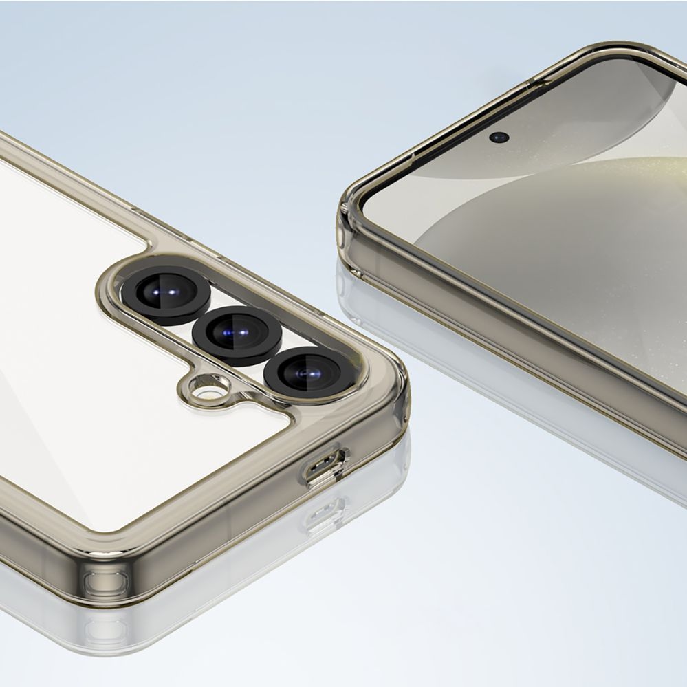 Nugarėlės dėklai Hurtel Outer Space Case for iPhone 16e Flexible Frame Cover - Translucent, Black