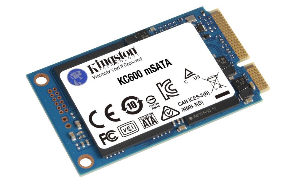 Kõvaketas SSD Kingston KC600 512 GB, SSD interface mSATA, Write speed 520 MB/s, Read speed 550 MB/s