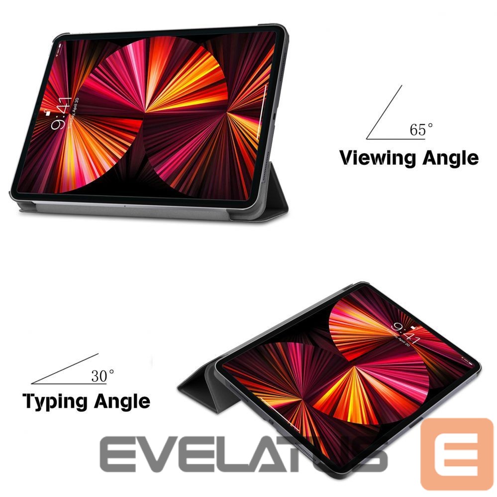 Kaaned iLike Galaxy Tab S9 11 X710 / X716B / X718U Tri-Fold Eco-Leather Stand Case Black