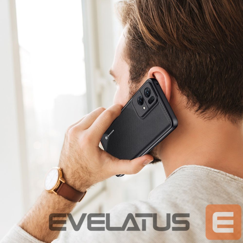 Tagakaaned Dux Ducis Dux Ducis Fino case cover covered with nylon material Oppo Reno7 Pro 5G black