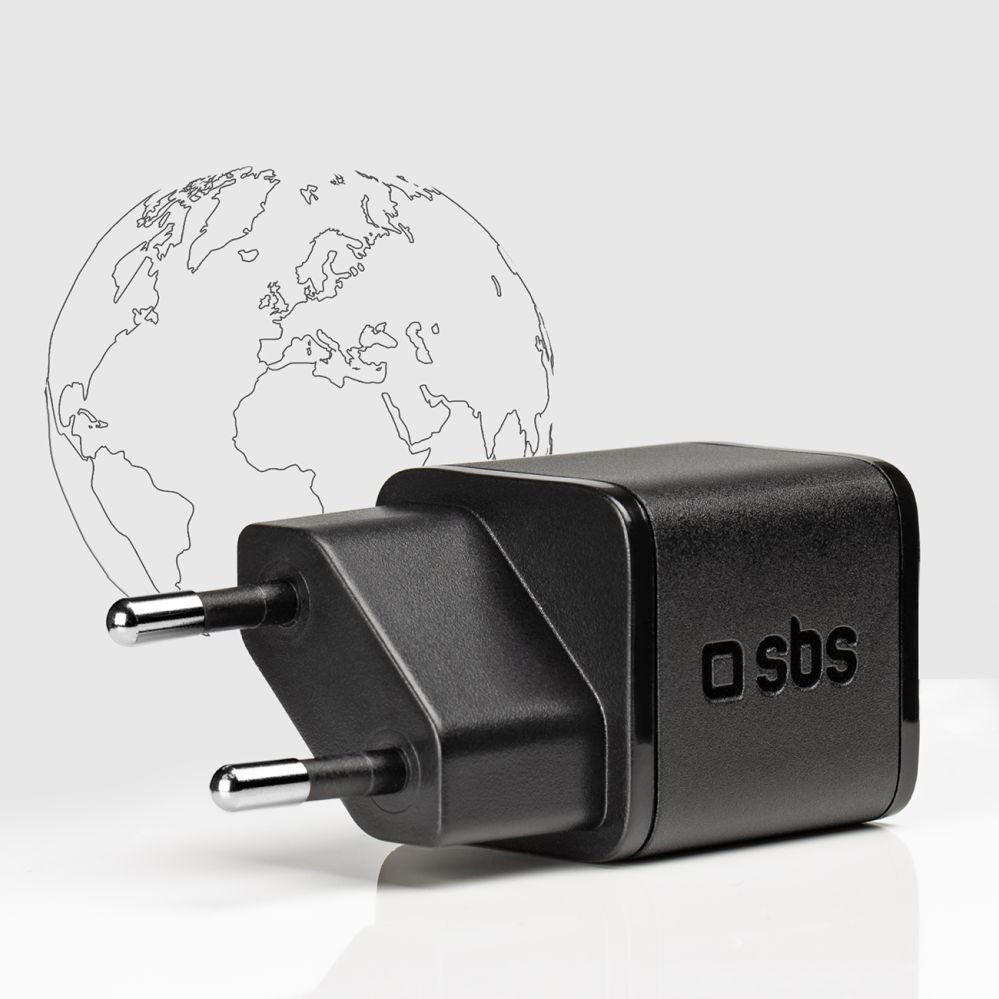 Adaptrid SBS SBS TETRGAN1C20K 20W GaN USB-C Wall Charger with Power Delivery - Black