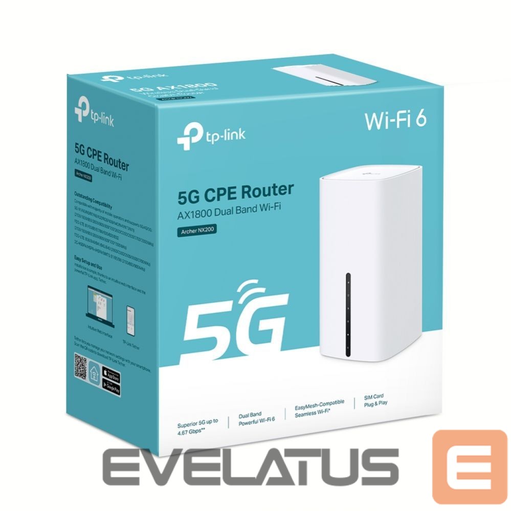 Ruuterid TP-Link WRL ROUTER 1800MBPS 1000M 3P/DUAL BAND ARCHER NX200