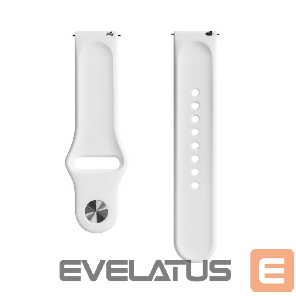 Strap Evelatus Evelatus Watch 20mm Silicone Loop Watch Straps (130mm M/L) White