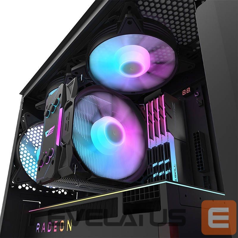 Cooler Darkflash Darkflash DK352 Plus computer case + 4 fans (black)