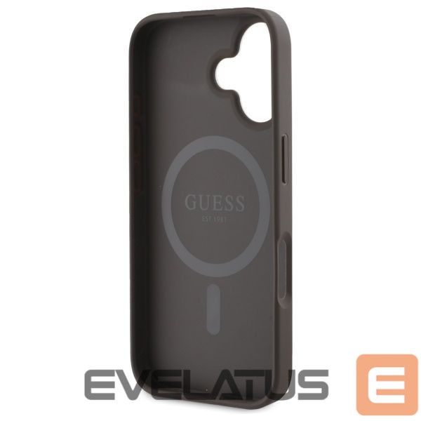 Tagakaaned Guess Guess Peony On 4G Background MagSafe case for iPhone 16 - brown
