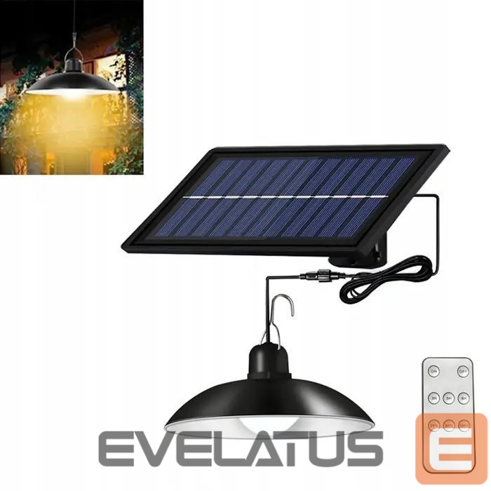 LED taskulamp Elight Garden Decor Solar IP65 LED Solo hanging Lamp (14.8x6.4cm) with dark sensor & remote