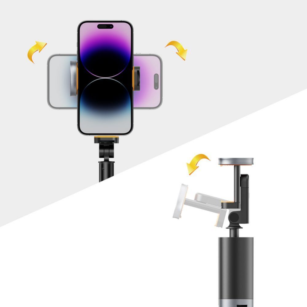 Kaameratarvik Tech-Protect Tech-Protect L08S Bluetooth Selfie Stick with Remote Control, Tripod up to 141cm - Black