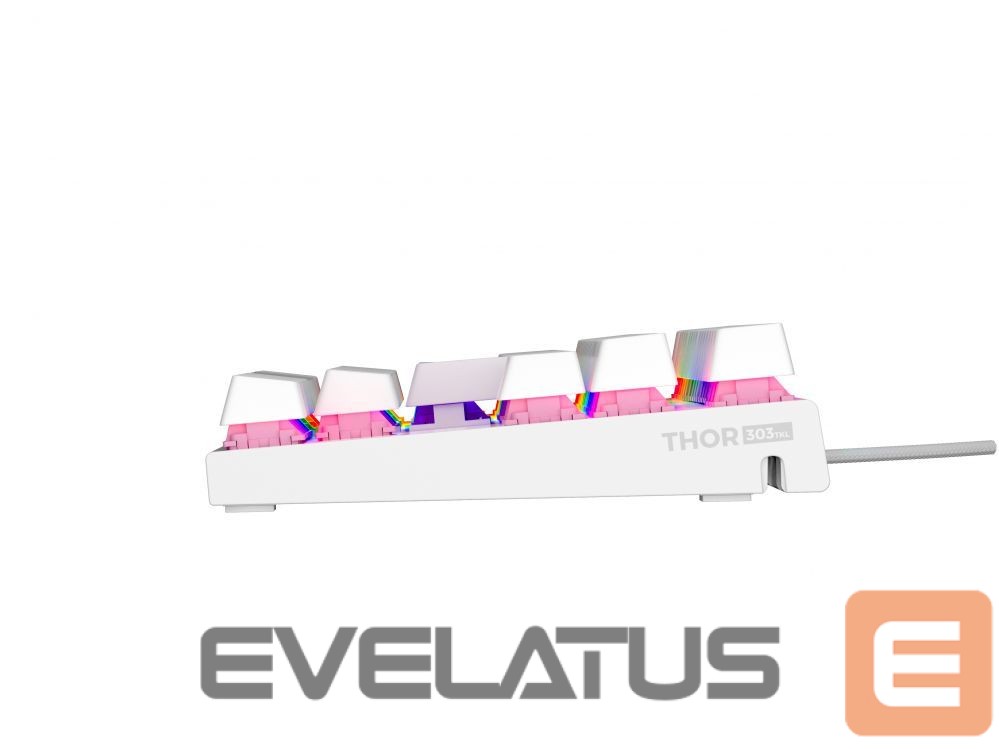 Computer keyboard Genesis THOR 303 | Mechanical Gaming Keyboard | Wired | US | White | USB Type-A | Outemu Peach Silent