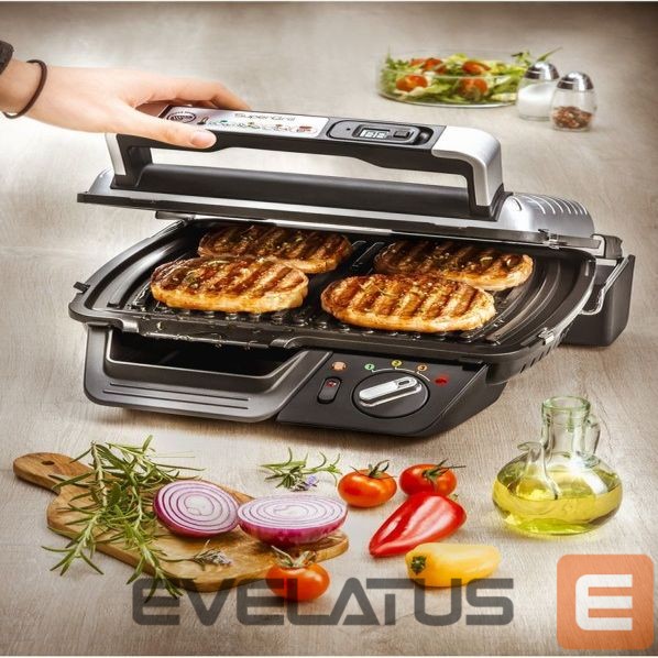 Table grill TEFAL SuperGrill Timer Multipurpose grill GC451B12 Contact, 2000 W, Stainless steel