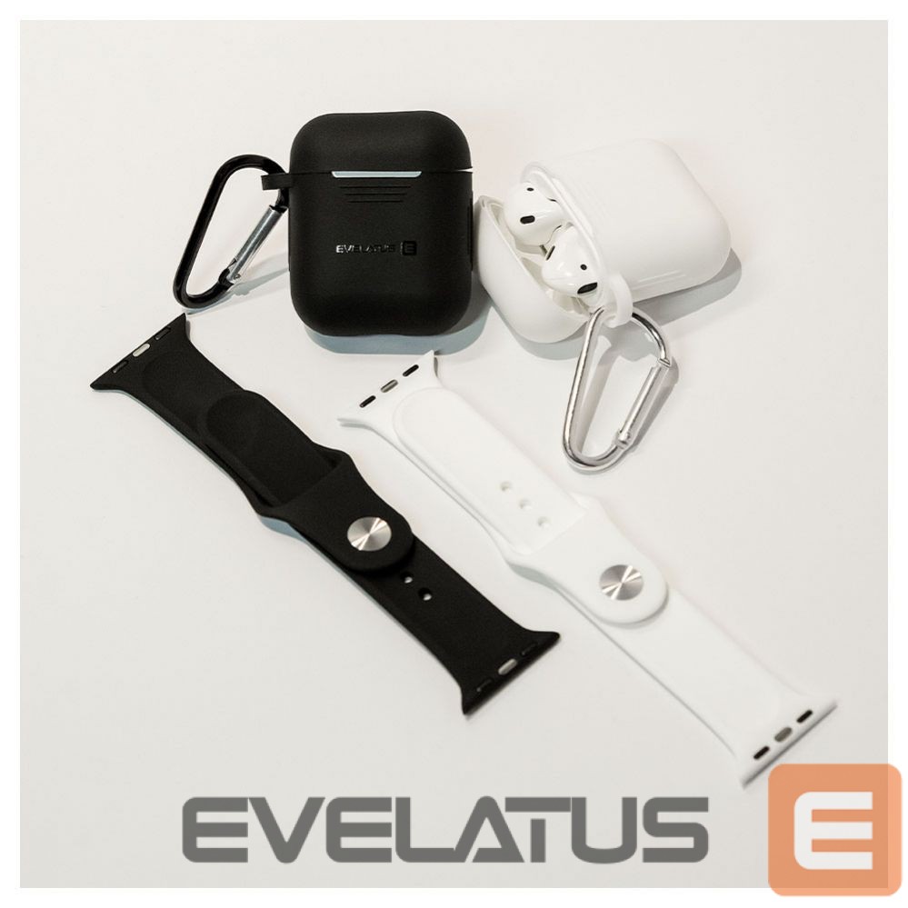 Strap Evelatus Apple Watch 38/40/41mm Silicone Loop Watch Straps (110mm S/M) Black