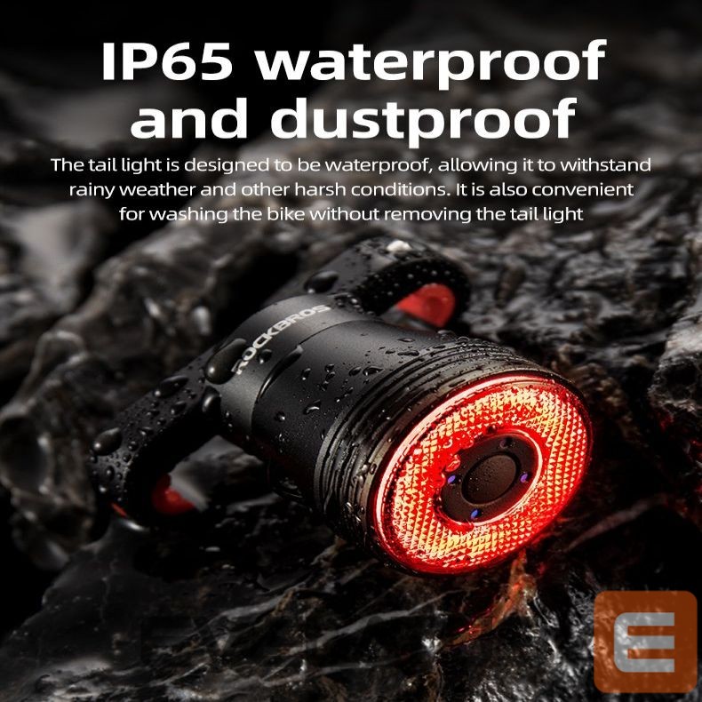 Jalgratta tarvik Rockbros Rockbros Q5 Rear Bike Light with Intelligent Stop System - Black