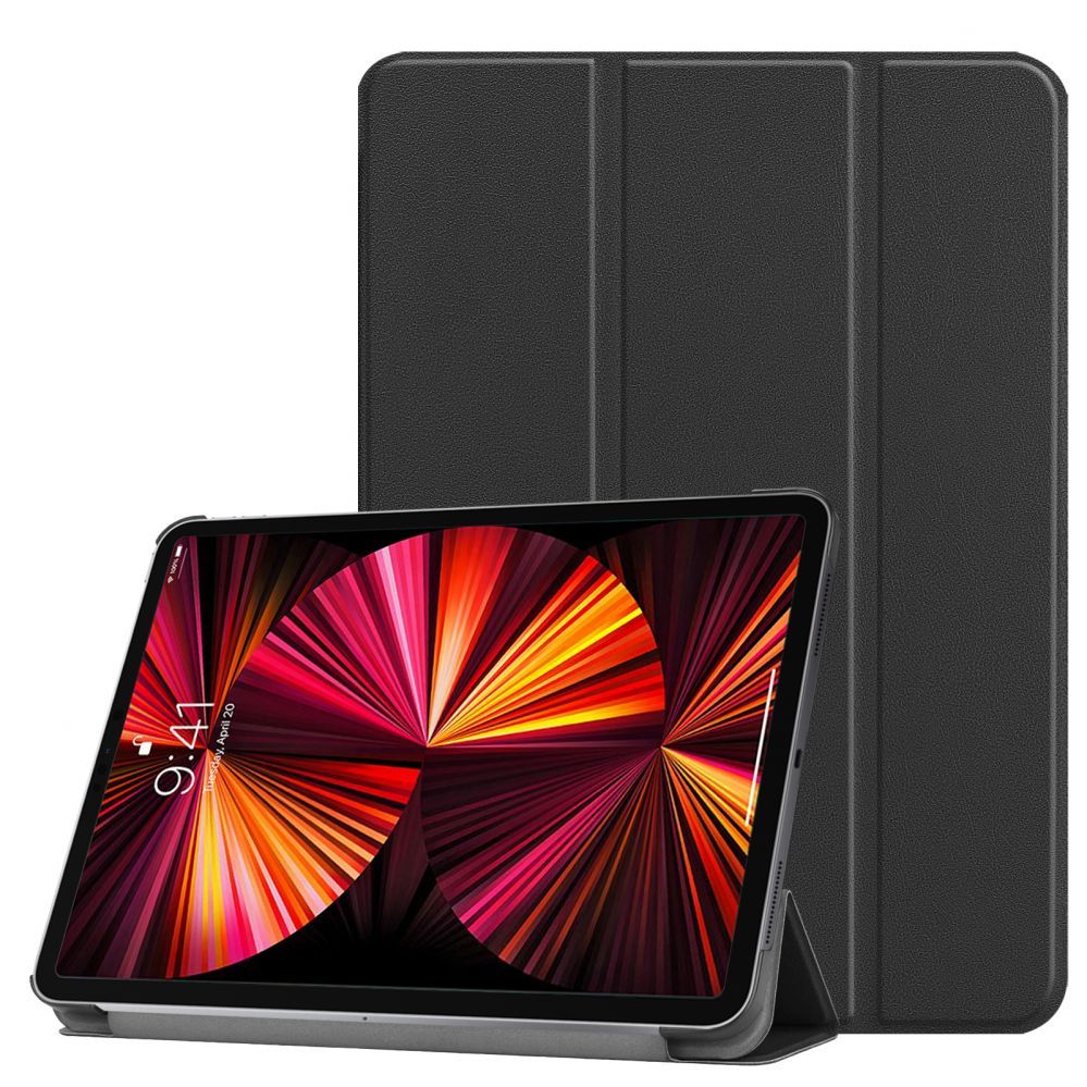Kaaned iLike MatePad SE 10.1 Tri-Fold Eco-Leather Stand Case Black