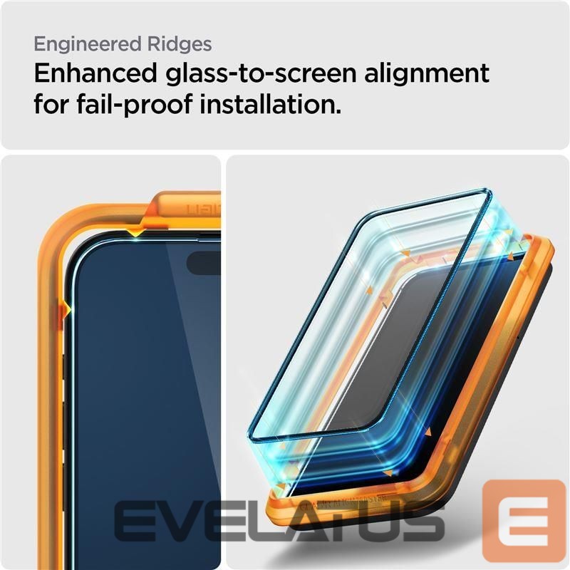 Aizsargstikls Spigen Spigen ALM Glass FC tempered glass for iPhone 15 - black 2 pcs.