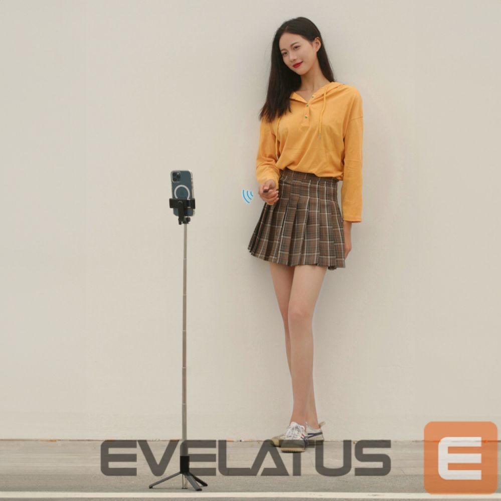 Camera accessory Hurtel Selfie stick WHS1Y telescopic tripod 1m with phone holder - black