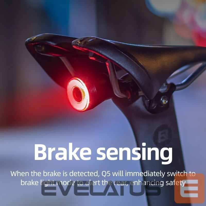 Jalgratta tarvik Rockbros Rockbros Q5 Rear Bike Light with Intelligent Stop System - Black