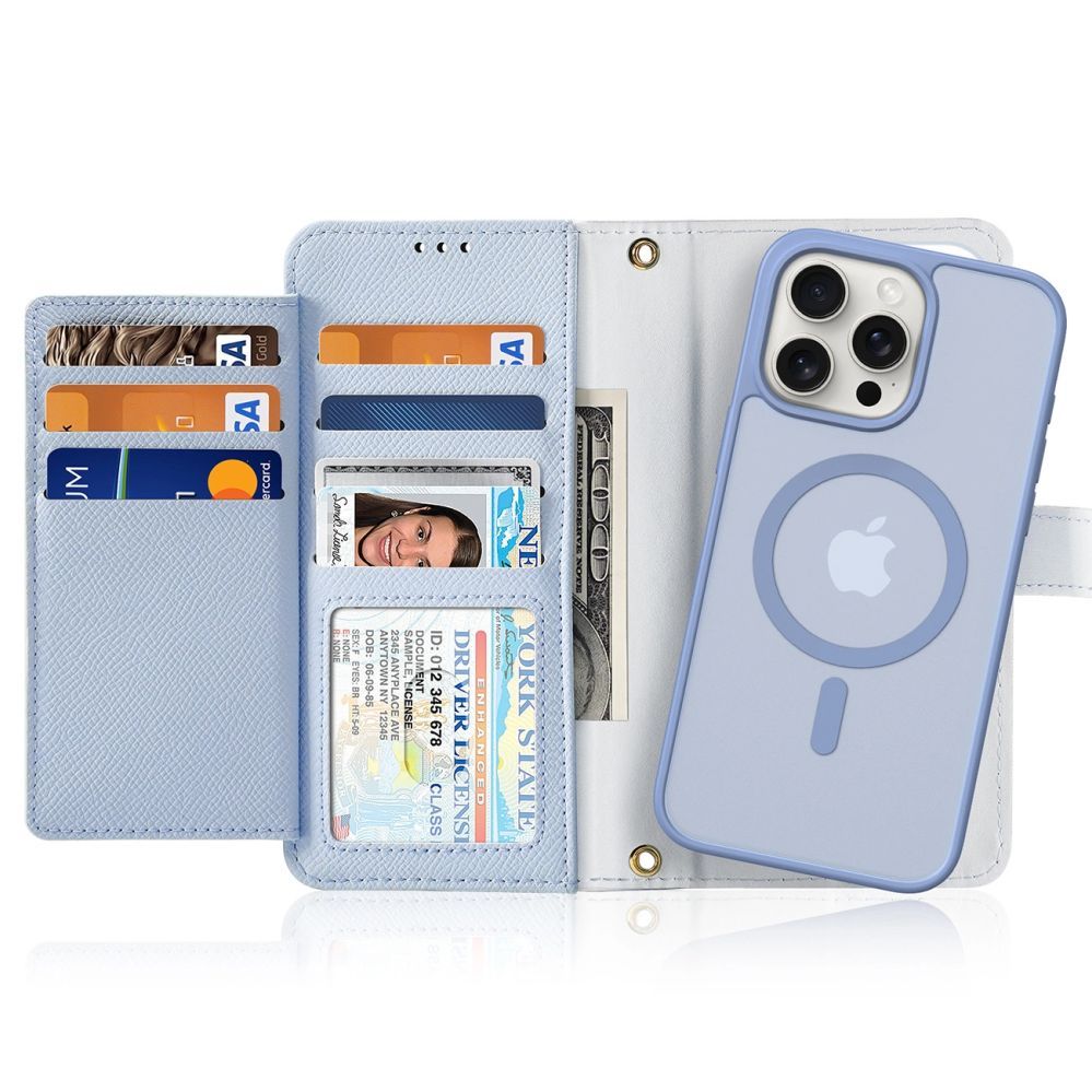 Back panel cover Dux Ducis Dux Ducis Lawa Leather Case for iPhone 15 Pro Max - Blue