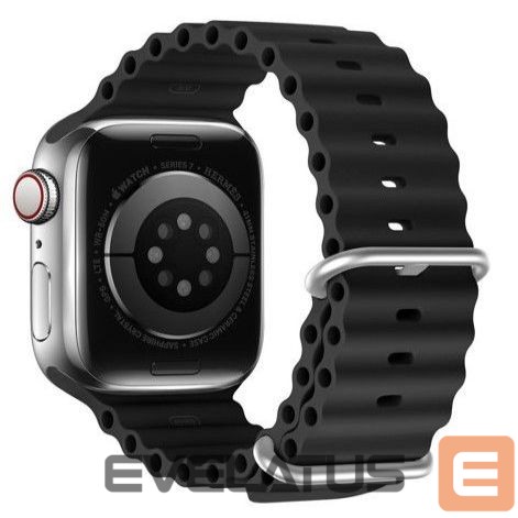 Rihm Dux Ducis Apple Silicone Strap for Apple Watch 42/44/45/46/49MM Black