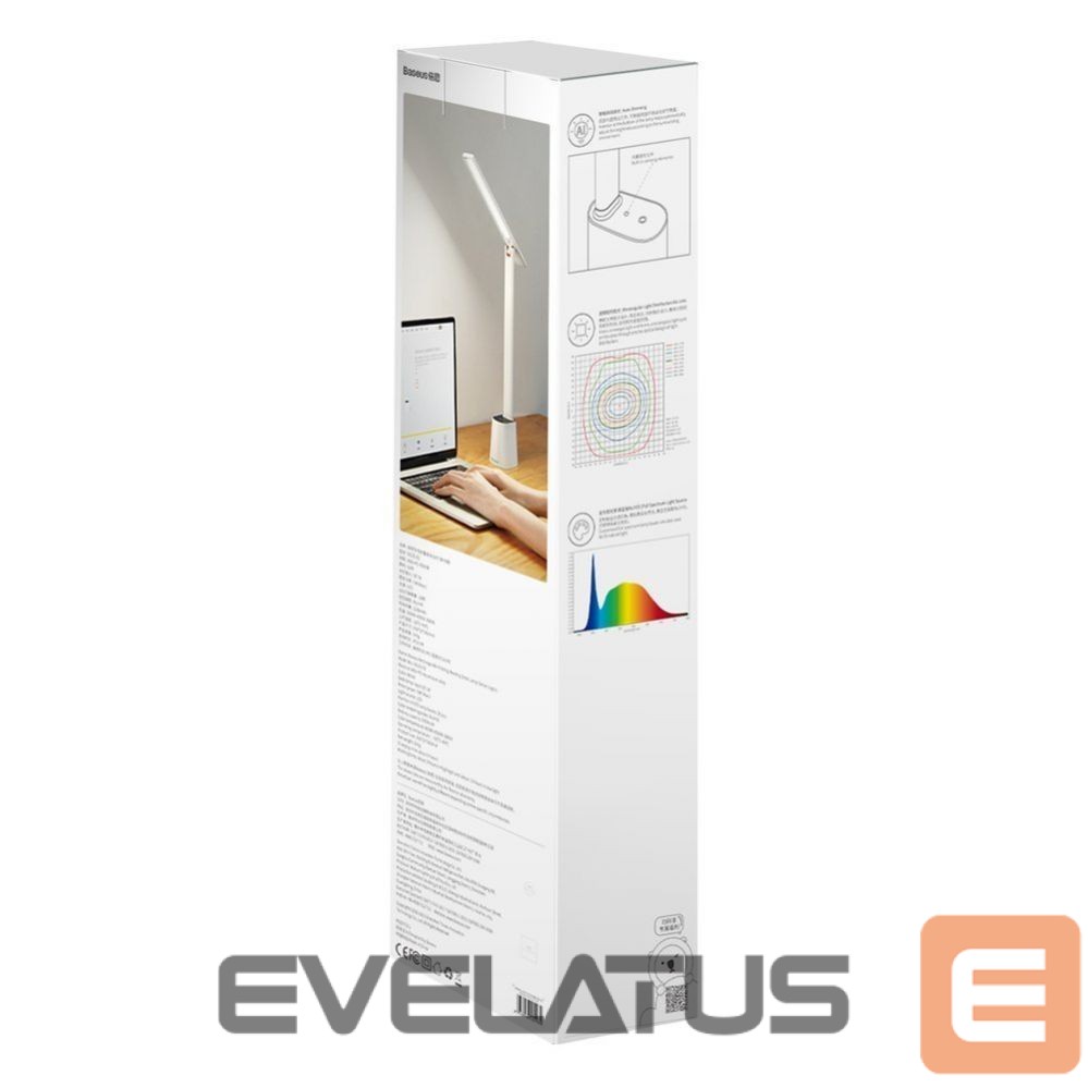 Laualamp Baseus Baseus Smart Eye rechargeable folding reading desk LED lamp (Smart Light) white (DGZG-02) White