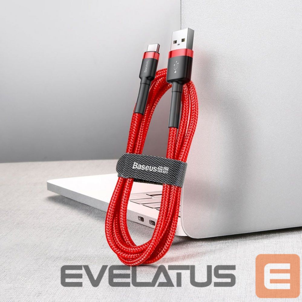 Kabelis Baseus Baseus Cafule Cable durable nylon cable USB / USB-C QC3.0 2A 3M red (CATKLF-U09)