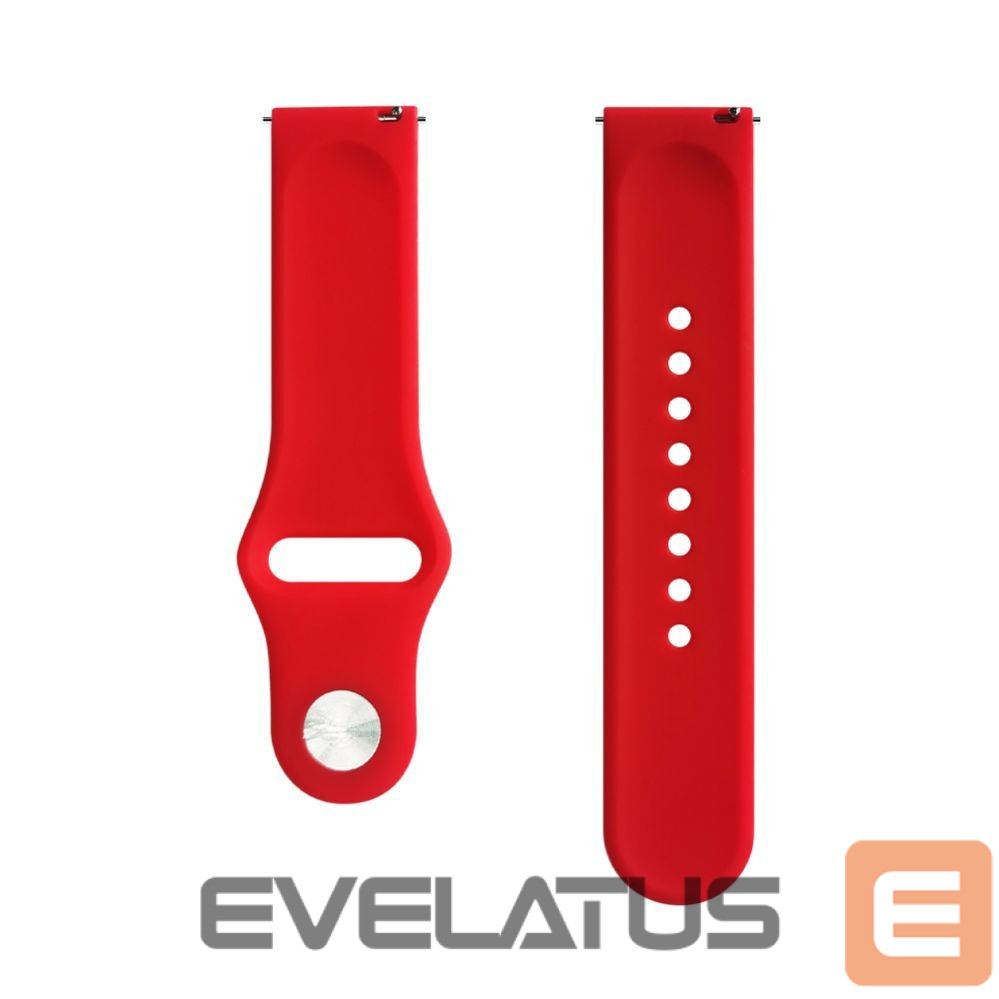 Strap Evelatus Evelatus Watch 22mm Silicone Loop Watch Straps (130mm M/L) Red